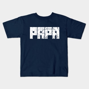 Papa Bear Vintage Graphic Design Kids T-Shirt